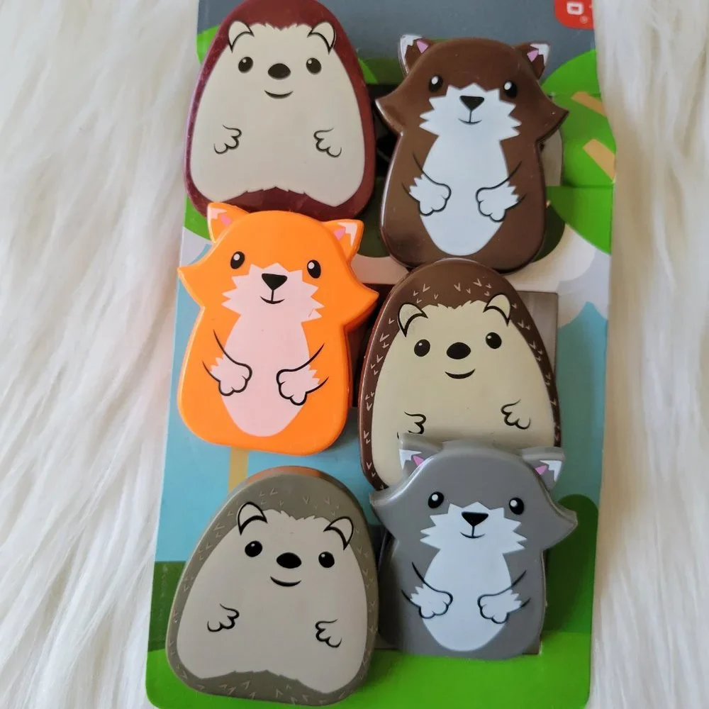 Kikkerland Woodland Creature Bag Clips Set